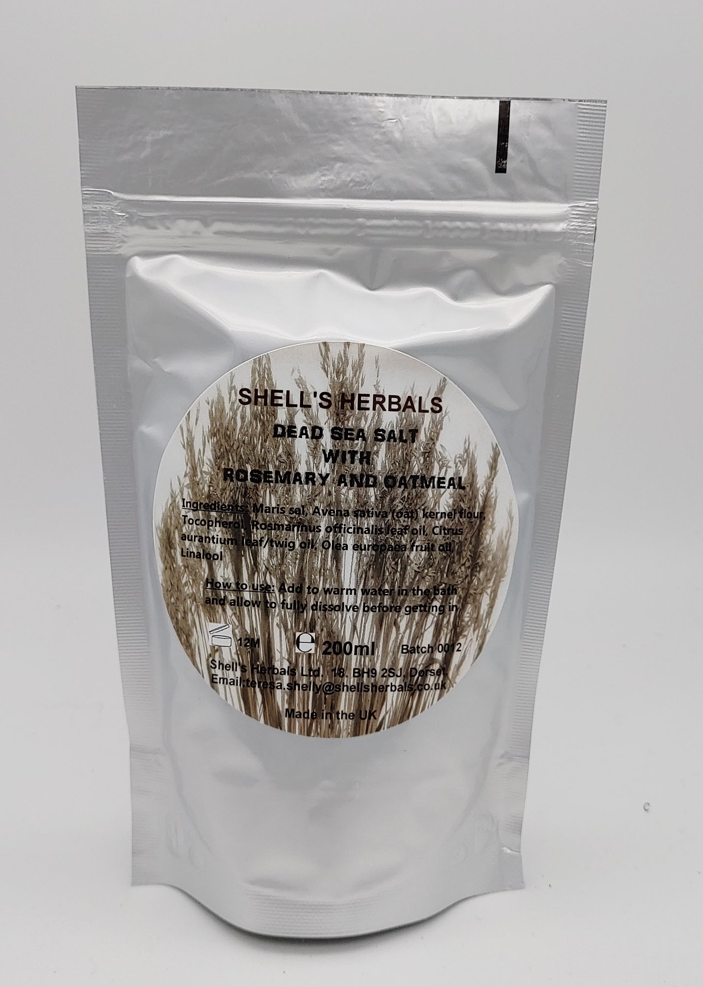 DEAD SEA SALT WITH ROSEMARY AND OATMEAL  - REFILL PACK